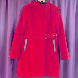 Red wool coat